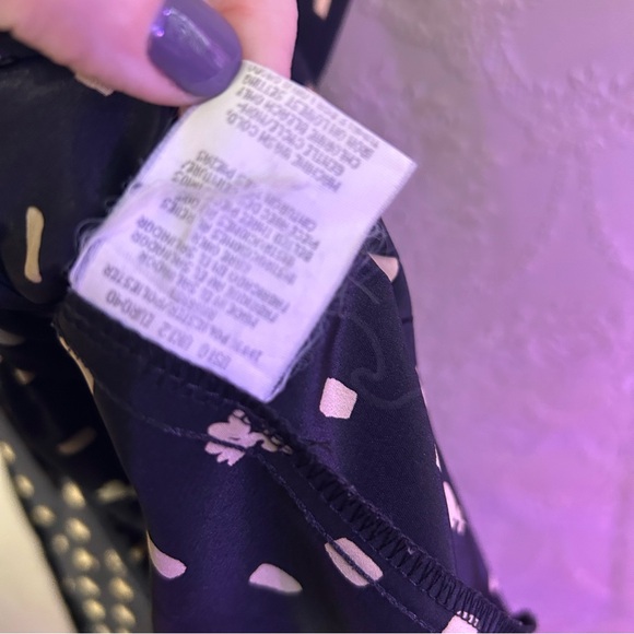 Black and Gold Patterned Dress vintage Leslie Fay Petite 10 - Picture 5 of 7